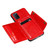For OPPO Realme V11 5G Double Buckle PU + TPU Shockproof Magnetic Protective Case with Card Slots & Holder(Red)