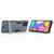 For Samsung Galaxy F62 / M62 Shockproof PC + TPU Protective Case with Hidden Holder(Navy Blue)