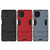 For Samsung Galaxy F62 / M62 Shockproof PC + TPU Protective Case with Hidden Holder(Navy Blue)