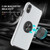 For iPhone X / XS Magnetic Ring Kickstand Shockproof Phone Case(Silver)