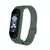 For Xiaomi Mi Band 3 / 4 / 5 Twill 8-shaped Buckle Elastic Watch Band(Dark Green)