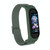 For Xiaomi Mi Band 3 / 4 / 5 Twill 8-shaped Buckle Elastic Watch Band(Dark Green)