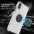 For iPhone XS Max Magnetic Ring Kickstand Shockproof Phone Case(Silver)