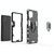 For Samsung Galaxy F62 / M62 Shockproof PC + TPU Protective Case with Magnetic Ring Holder(Navy Blue)