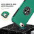 For iPhone SE 2022 / SE 2020 / 8 / 7 Magnetic Ring Kickstand Shockproof Phone Case(Dark Green)