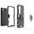 For Xiaomi Mi 10S Shockproof PC + TPU Protective Case with Magnetic Ring Holder(Black)