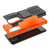 For Xiaomi Redmi K40 Tire Texture Shockproof TPU+PC Protective Case with Holder(Orange)