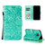 For Motorola Moto G Play (2021) Lace Flower Embossing Pattern Horizontal Flip Leather Case with Holder & Card Slots & Wallet & Photo Frame(Green)