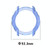 For Suunto 7 Half Coverage Hollowed TPU Protective Case(Transparent Blue)