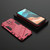 For Xiaomi Redmi K30 Pro Punk Armor 2 in 1 PC + TPU Shockproof Case with Invisible Holder(Light Red)