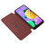 For LG K53 Carbon Fiber Texture Horizontal Flip TPU + PC + PU Leather Case with Card Slot(Brown)