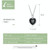 S925 Sterling Silver Black Heart Women Nacklace Jewelry