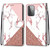 For Samsung Galaxy A72 5G / 4G Coloured Drawing Cross Texture Horizontal Flip PU Leather Case with Holder & Card Slots & Wallet & Lanyard(Pink Stone Texture)