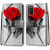 For Samsung Galaxy A02s / M02s Coloured Drawing Cross Texture Horizontal Flip PU Leather Case with Holder & Card Slots & Wallet & Lanyard(Wood Red Rose)