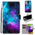 For Samsung Galaxy A52 5G Coloured Drawing Cross Texture Horizontal Flip PU Leather Case with Holder & Card Slots & Wallet & Lanyard(Purple Green Starry Sky) For Samsung Galaxy A52 5G Coloured Drawing Cross Texture Horizontal Flip PU Leather Case with Holder & Card Slots & Wallet & Lanyard(Purple Green Starry Sky)