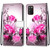 For Samsung Galaxy A02s / M02s Coloured Drawing Cross Texture Horizontal Flip PU Leather Case with Holder & Card Slots & Wallet & Lanyard(Wild Rose)