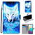 For Samsung Galaxy A02 / M02 Coloured Drawing Cross Texture Horizontal Flip PU Leather Case with Holder & Card Slots & Wallet & Lanyard(Dick Rose Wolf)