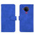 For Nokia 5.4 Solid Color Skin Feel Magnetic Buckle Horizontal Flip Calf Texture PU Leather Case with Holder & Card Slots & Wallet(Blue)