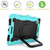 Contrast Color Shockproof Robot Silicone + PC Case with Wristband Holder For iPad Air 2022 / 2020 10.9(Mint Green + Black)