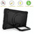 For Samsung Galaxy Tab A10.1 (2019) T510 Contrast Color Shockproof Robot Silicone + PC Case with Wristband Holder(Black)