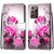 For Samsung Galaxy Note 20 Ultra Coloured Drawing Cross Texture Horizontal Flip PU Leather Case with Holder & Card Slots & Wallet & Lanyard(Wild Rose)