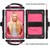 For Samsung Galaxy Tab A7 10.4 (2020) T500 Contrast Color Silicone + PC Combination Case with Holder(Black + Rose Red) For Samsung Galaxy Tab A7 10.4 (2020) T500 Contrast Color Silicone + PC Combination Case with Holder(Black + Rose Red)