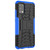 For Samsung Galaxy A02s (US Edition) Tire Texture Shockproof TPU+PC Protective Case with Holder(Blue)