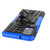 For Samsung Galaxy A02s (US Edition) Tire Texture Shockproof TPU+PC Protective Case with Holder(Blue)
