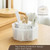 Simple Modern Large Capacity Office Desktop Storage Pen Holder, Colour: Blue Rotary