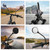 1 Pair Bicycle Hose Adjustment Convex Large Screen Rearview Mirror(Black)