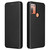 For HTC Desire 20 Plus Carbon Fiber Texture Horizontal Flip TPU + PC + PU Leather Case with Card Slot(Black)