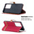 For Samsung Galaxy S21 Ultra 5G Color Matching Denim Texture Horizontal Flip Leather Case with Holder & Card Slots & Wallet & Lanyard(Red)