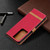 For Samsung Galaxy S21 Ultra 5G Color Matching Denim Texture Horizontal Flip Leather Case with Holder & Card Slots & Wallet & Lanyard(Red)
