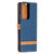 For Samsung Galaxy S21 Ultra 5G Color Matching Denim Texture Horizontal Flip Leather Case with Holder & Card Slots & Wallet & Lanyard(Dark Blue)