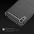 For Xiaomi Redmi 9A Brushed Texture Carbon Fiber TPU Case(Red)