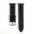 Calfskin Genuine Leather Watch Band For Apple Watch Series 7 45mm / 6 & SE & 5 & 4 44mm / 3 & 2 & 1 42mm(Black)