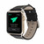 Calfskin Genuine Leather Watch Band For Apple Watch Series 7 45mm / 6 & SE & 5 & 4 44mm / 3 & 2 & 1 42mm(Black)