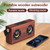 D10 Bluetooth 4.2 Portable Wooden Handheld Bluetooth Speaker(Red Wood Texture)