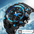 SKMEI 1155B Multifunctional Men Outdoor Sports Noctilucent Waterproof Large Dial Wrist Watch(Grey Black)