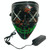 Halloween Festival Party X Face Seam Mouth Two Color LED Luminescence Mask(Blue Green)