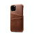 Suteni Calf Texture Back Cover Protective Case with Card Slots for iPhone 11 Pro Max(Brown)