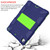 Shockproof Two-color Silicone Protection Shell for iPad 9.7(2018) & 9.7(2017) & Air 2, with Holder(Navy Blue+Yellow-green)