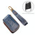 Hallmo Car Cowhide Leather Key Protective Cover Key Case for Volkswagen Lavida A Style(Blue)