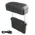 Universal Car Wireless Qi Standard Charger PU Leather Wrapped Armrest Box Cushion Car Armrest Box Mat with Storage Box (Black White)