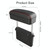 Universal Car Wireless Qi Standard Charger PU Leather Wrapped Armrest Box Cushion Car Armrest Box Mat with Storage Box (Black White)