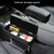 Universal Car Wireless Qi Standard Charger PU Leather Wrapped Armrest Box Cushion Car Armrest Box Mat with Storage Box (Black White)