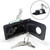 Adjustable Black Paddle Entry Door Latch & Keys Tool Box Lock for Trailer / Yacht / Truck
