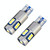 2 PCS T10 / W5W / 168 / 194 DC12V 2.2W 6000K 180LM 9LEDs SMD-3030 Car Clearance Light, with Decoder