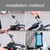 Universal 360 Degrees Free Rotation ABS Motorcycle Phone Bracket Mountain Bike Navigation Bracket GPS/Mobile Holder for 3.5-6.5 inch Mobile Phone(Rose Red)