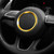 Car Auto Steering Wheel Ring Cover Trim Sticker Decoration for Audi A4L / A3 / A5 2017-2019(Gold)